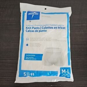 5 Pair Medline Knit Pants Premium Size Medium 20 - 60 Inch Unisex # MSC86300